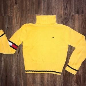 Vintage Tommy Hilfiger Turtle Neck Crop Sweater L